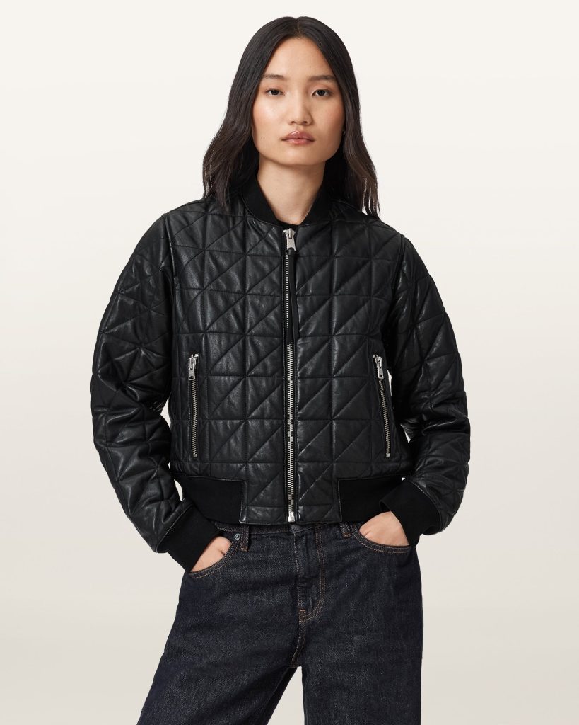 Carly Quilt Leather Bomber