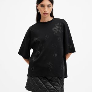 Amelie Emb Rose Tee