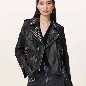 College Biker Leather Jacket