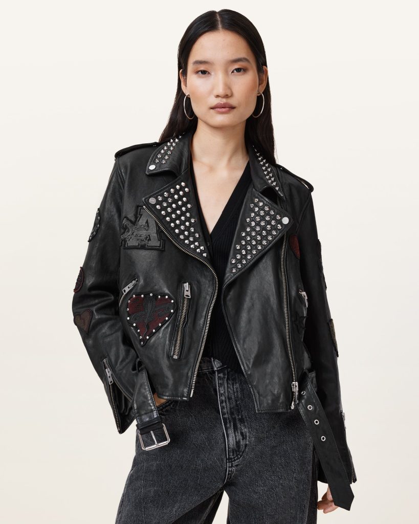 College Biker Leather Jacket